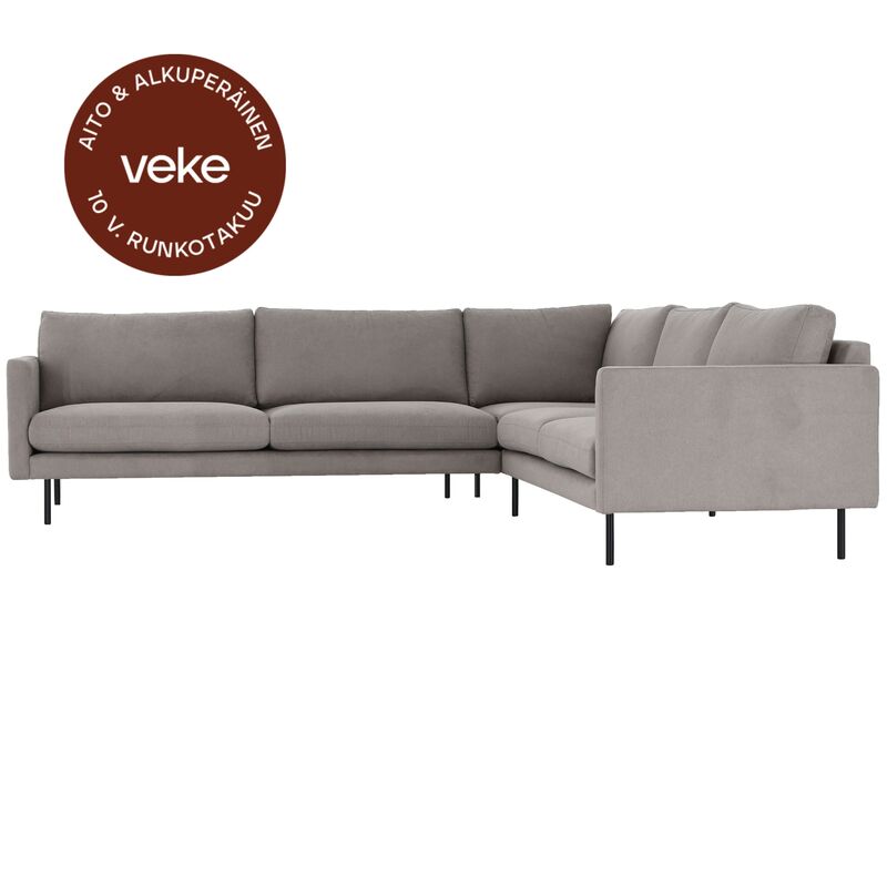 Scandic Copenhagen kulmasohva 3K2 kitti Soro 23, mustat jalat